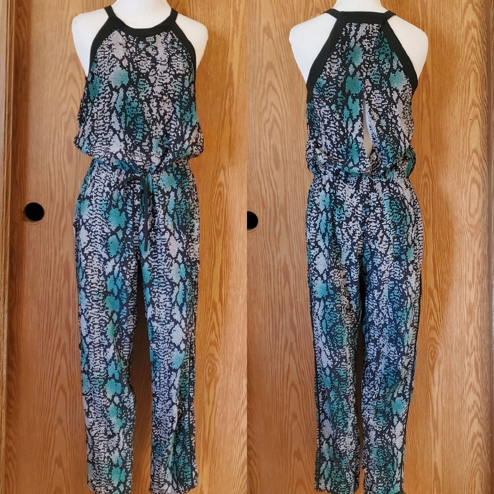 Parker 100% silk jumpsuit sleeveless boho size S